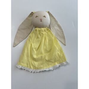Well Dressed Wolf Lovie Girl Bunny Yellow Swiss Dot New In Bag